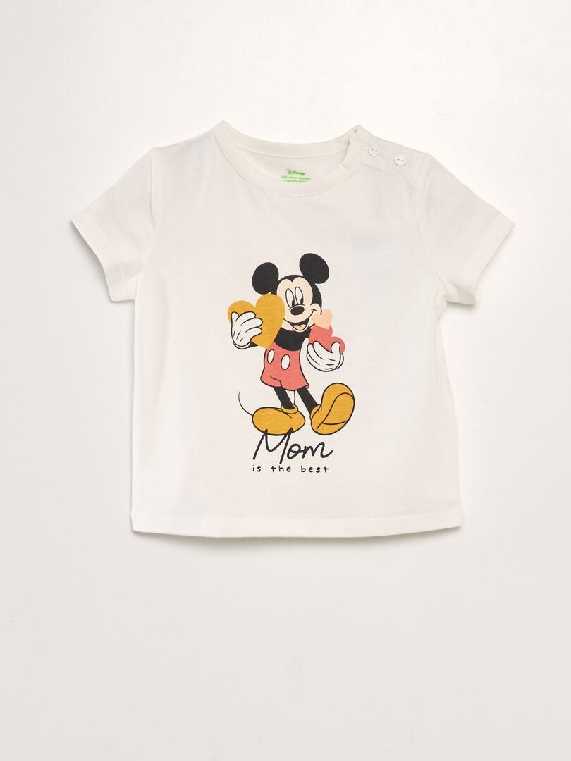 T-shirt 'Disney' en coton Blanc - Kiabi