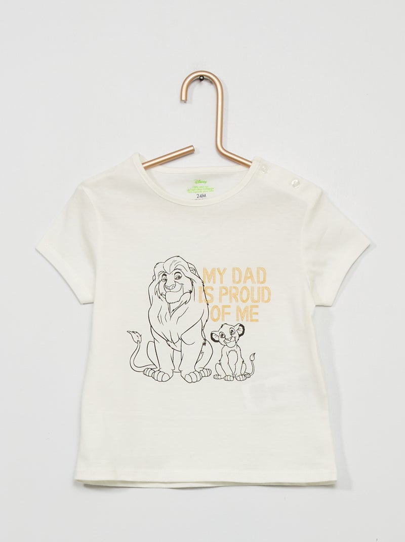 T-shirt 'Disney' en jersey Blanc 'Roi Lion' - Kiabi