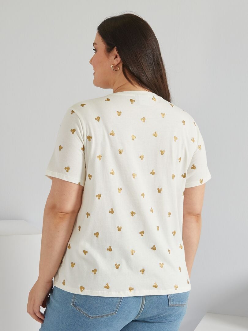T-shirt 'Disney' en jersey Blanc/Doré - Kiabi