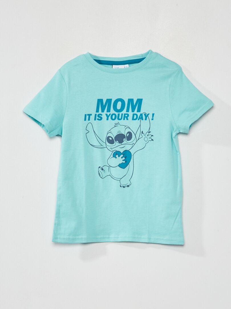 T-shirt 'Disney' manches courtes Bleu - Kiabi