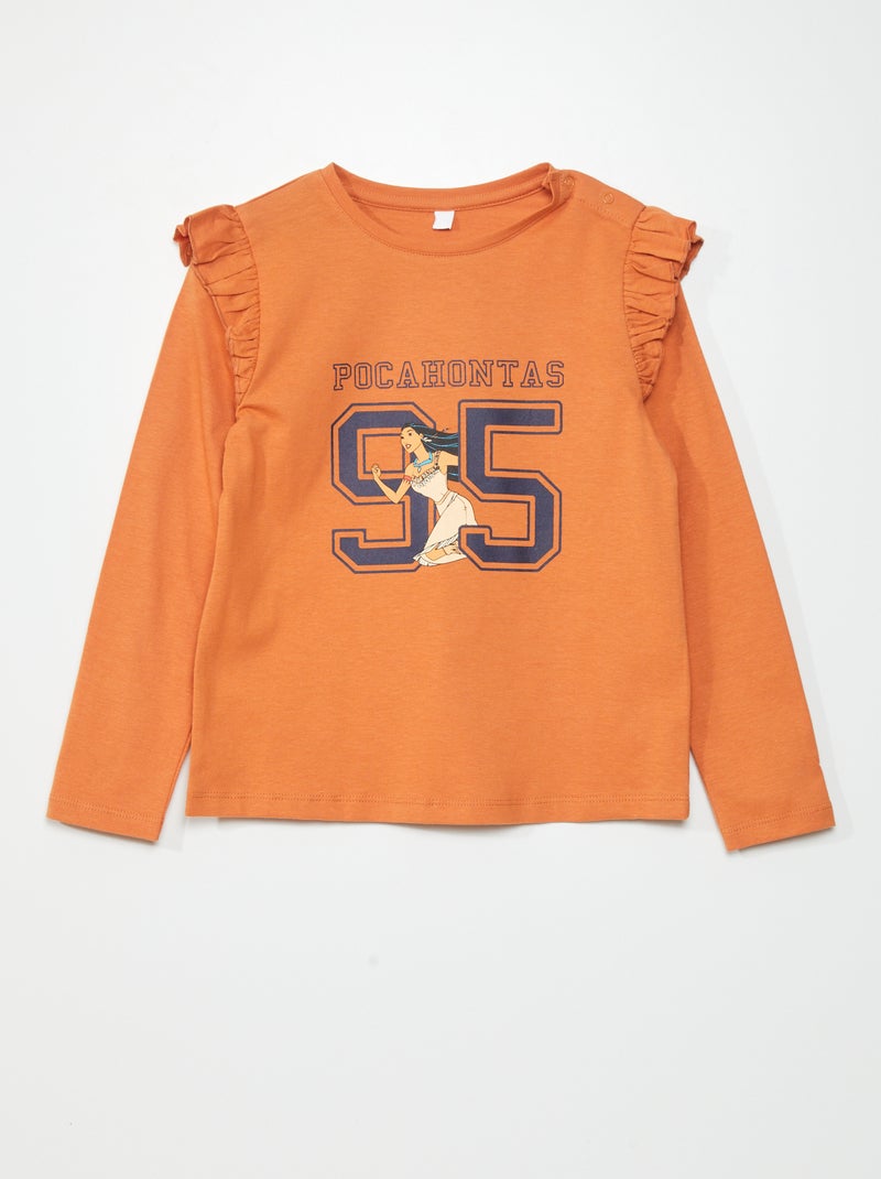 T-shirt 'Disney' manches longues - So Easy Orange - Kiabi