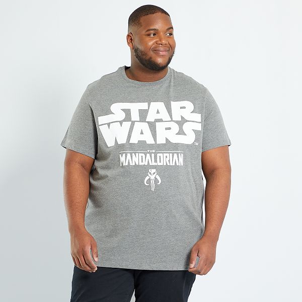 T-shirt 'Disney' 'Mandalorian' Grande taille homme - gris - Kiabi - 15,00€