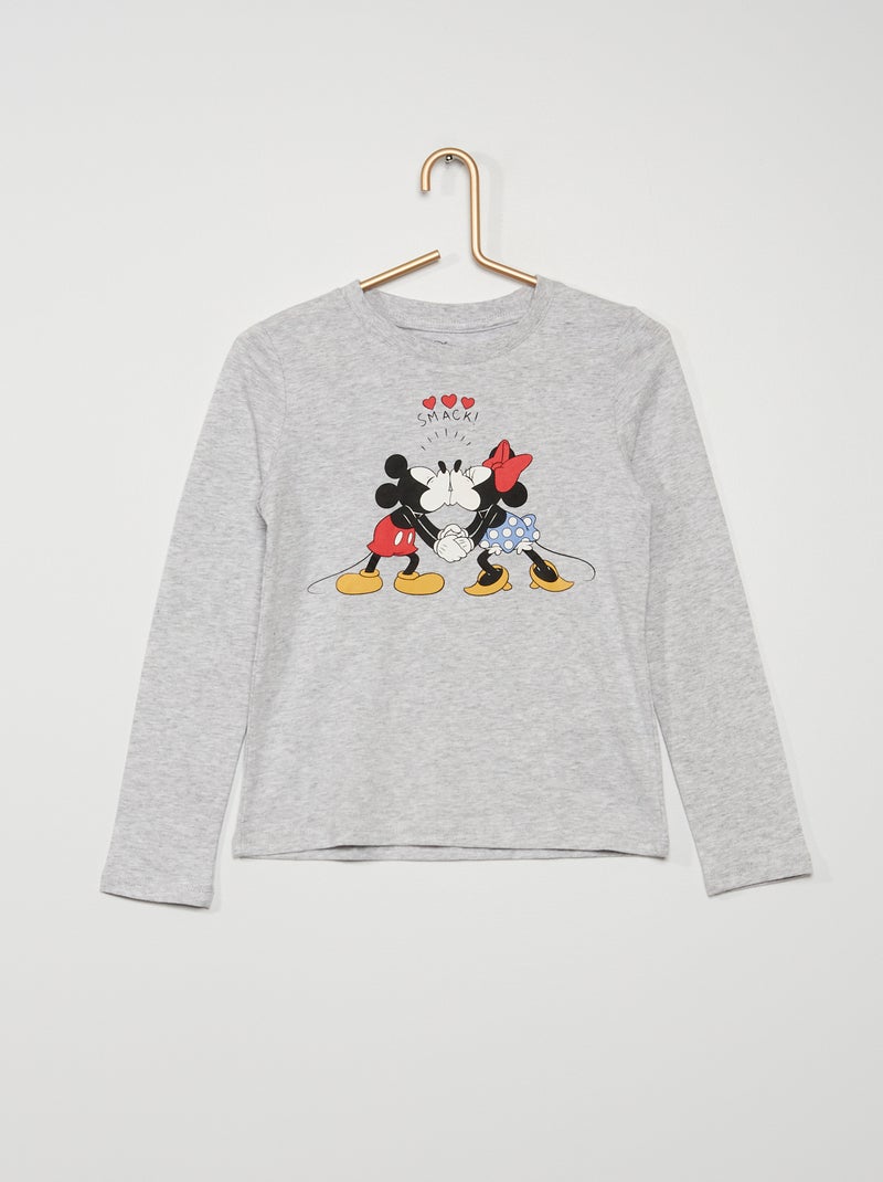 T-shirt 'Disney' 'Mickey & Minnie' gris / mickey - Kiabi