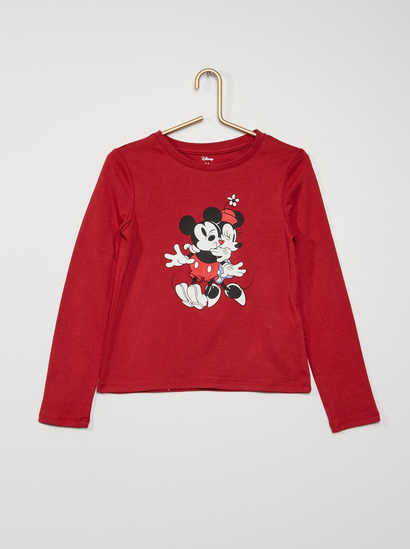 T-shirt 'Disney' 'Mickey & Minnie' rouge - Kiabi