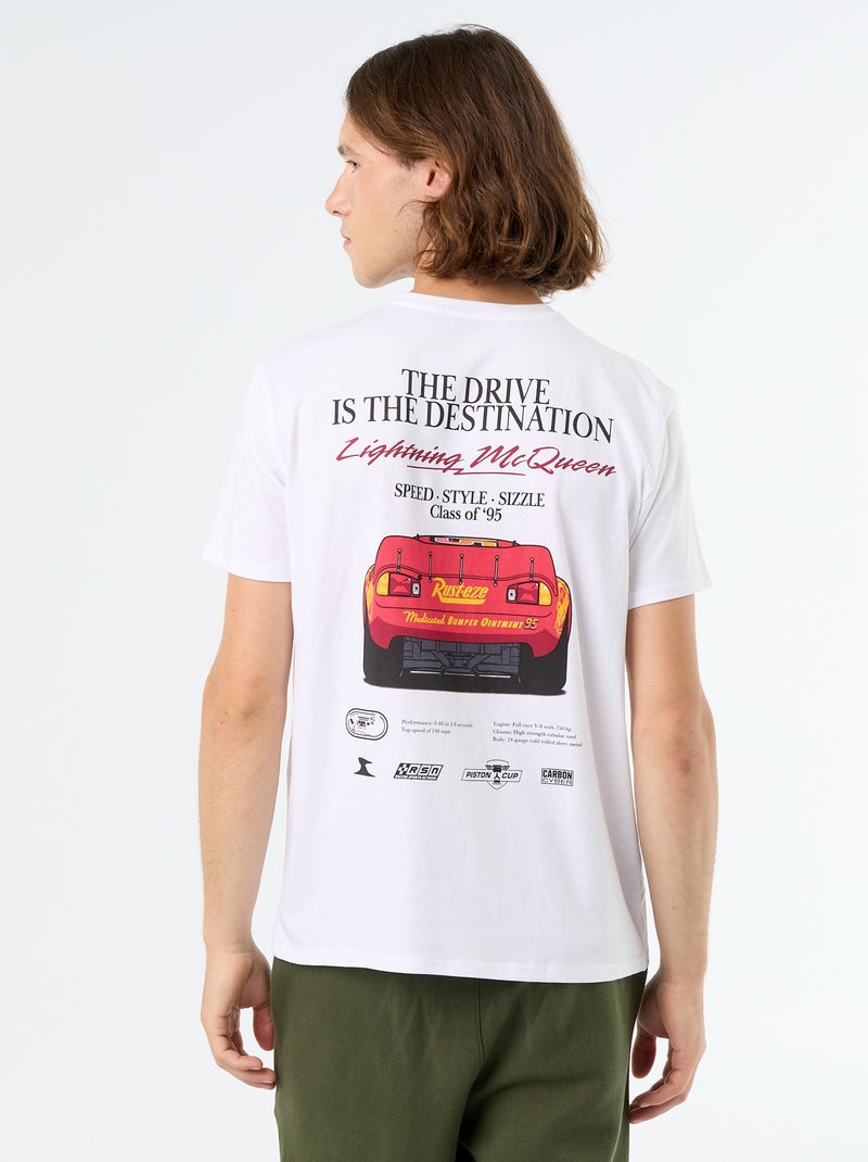 T-shirt 'Disney' 'Pixar' 'Flash McQueen' imprimé recto/verso Blanc - Kiabi