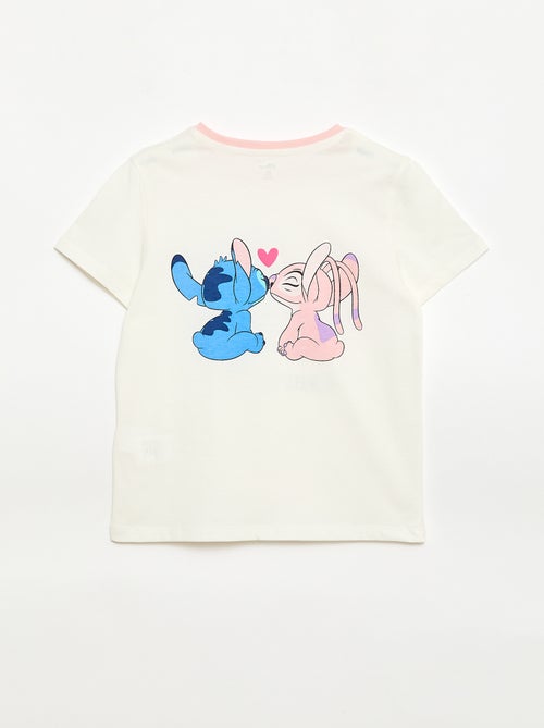 T-shirt 'Disney' 'Stitch & Angel' en coton uni - Kiabi