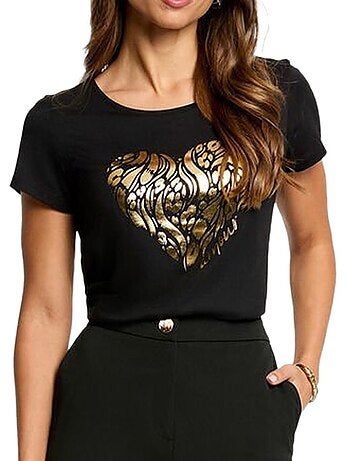 T-Shirt Doré Femme Morgan Serigraphie1