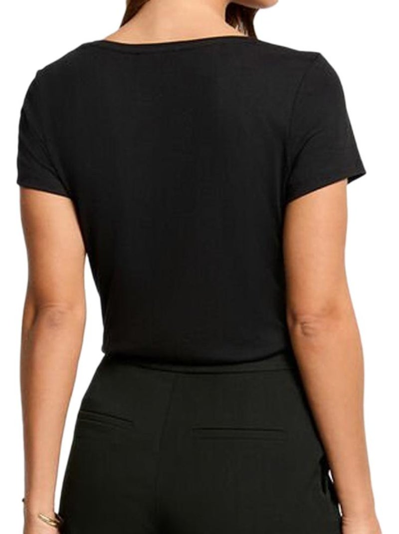 T-Shirt Doré Femme Morgan Serigraphie1 Noir - Kiabi