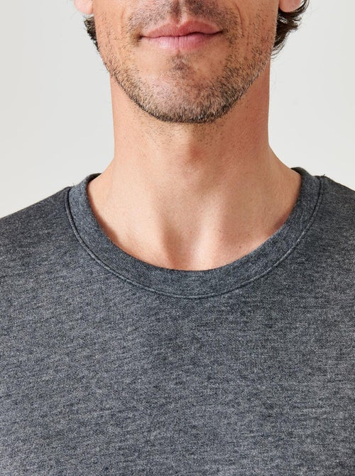 T-shirt double face col rond Thermolactyl - Damart - Kiabi