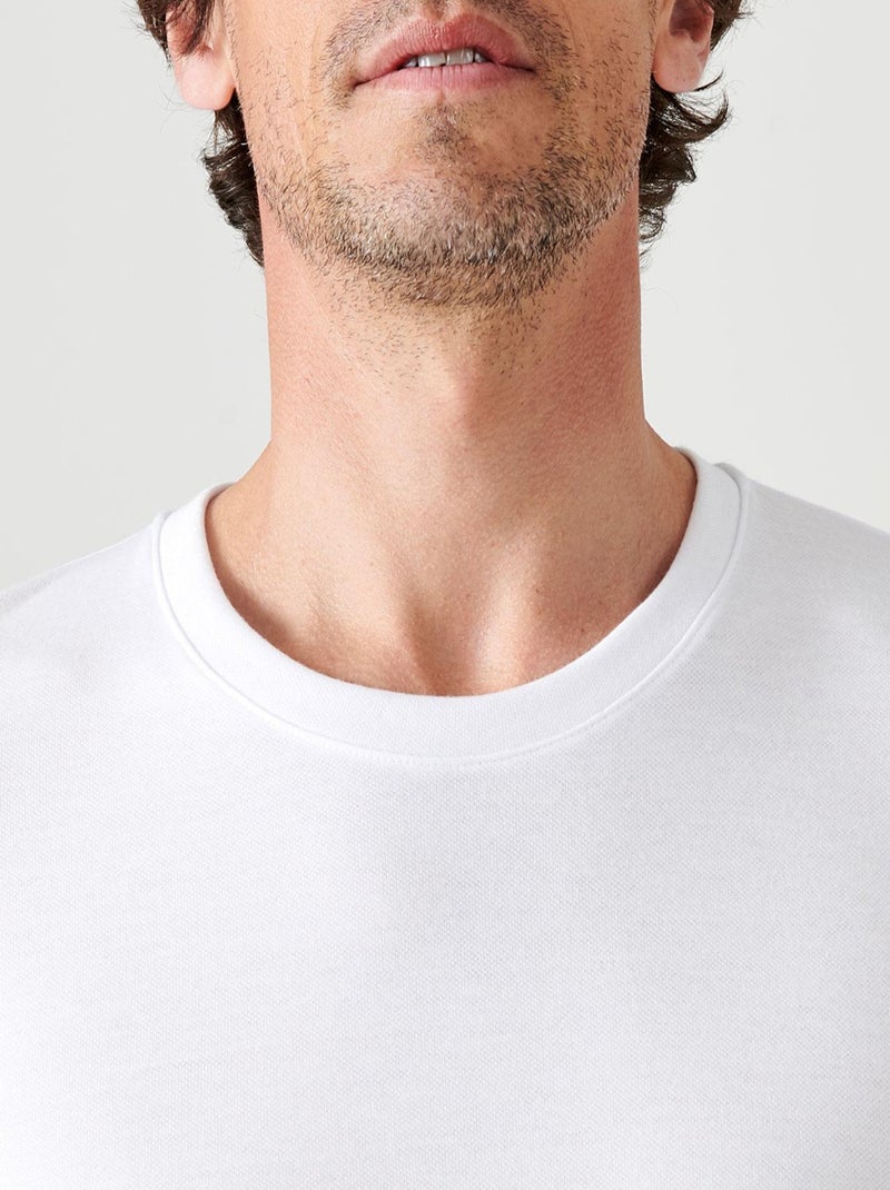 T-shirt double face col rond Thermolactyl thermique - Damart Blanc - Kiabi