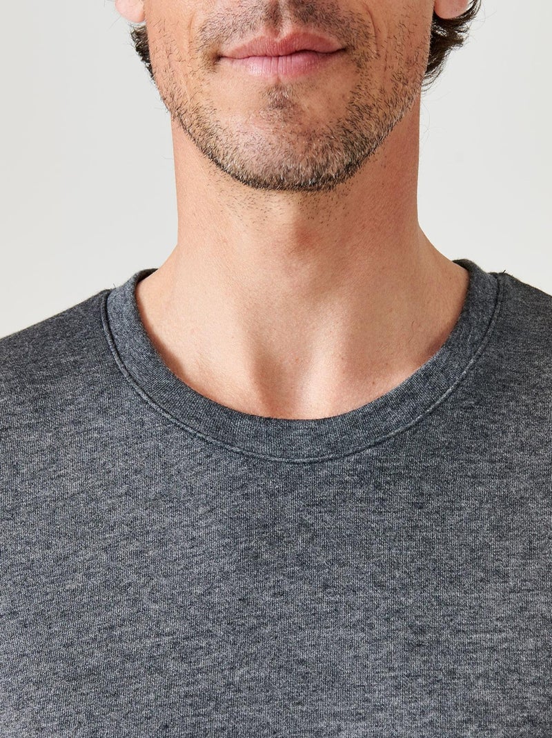 T-shirt double face col rond Thermolactyl thermique - Damart Gris - Kiabi