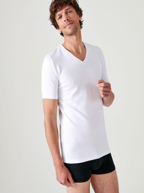 T-shirt double face col V Thermolactyl thermique - Damart - Kiabi
