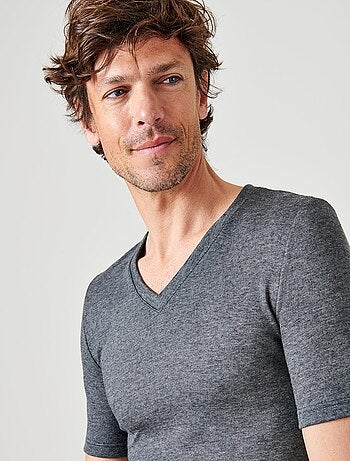 T-shirt double face col V Thermolactyl thermique - Damart