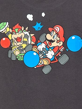 T-shirt doubles manches 'Mario en coton