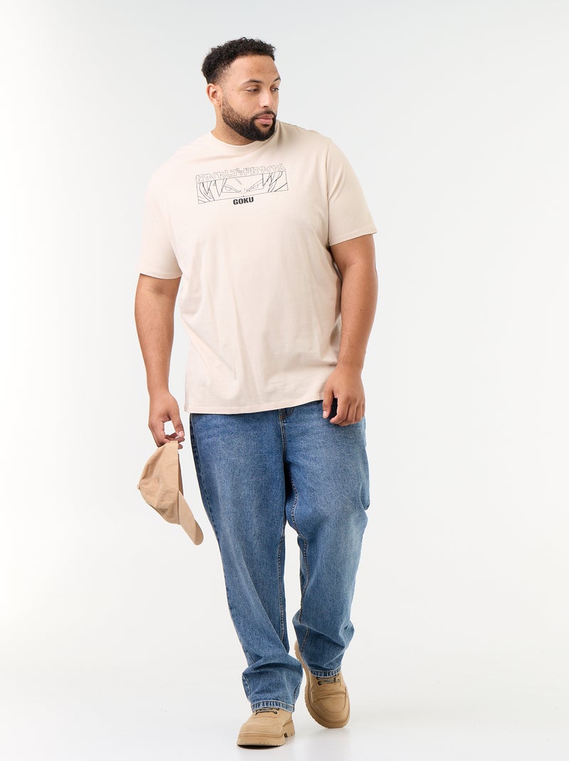 T-shirt 'Dragon Ball Z' à manches courtes Beige - Kiabi