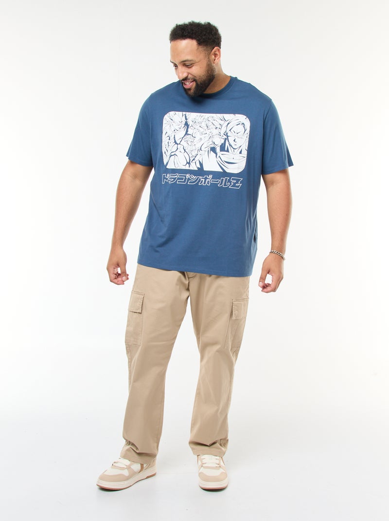 T-shirt 'Dragon Ball Z' à manches courtes imprimé recto verso Bleu - Kiabi
