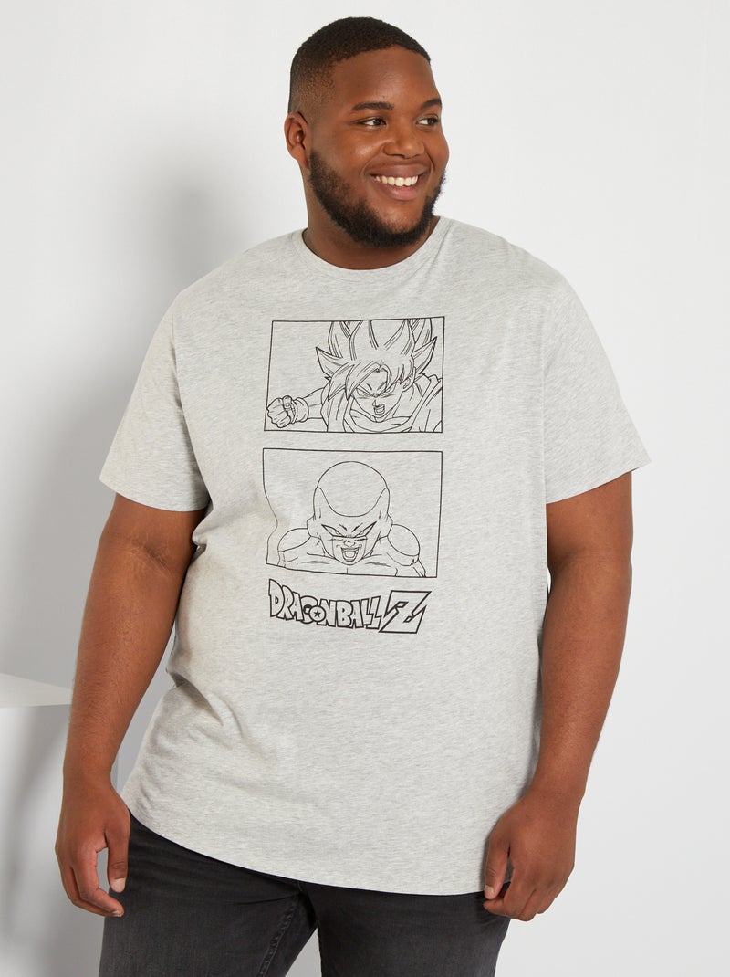 T-shirt 'Dragon Ball Z' gris clair chiné - Kiabi