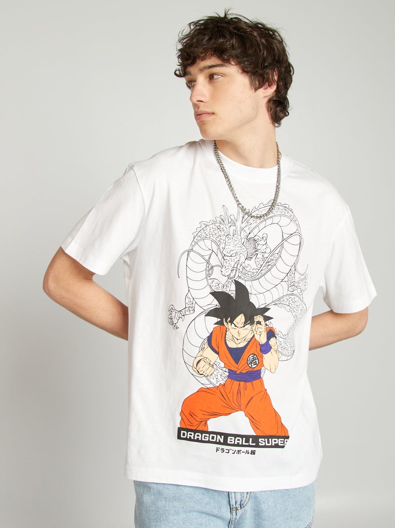 T-shirt 'Dragon Ball Z' manches courtes blanc - Kiabi