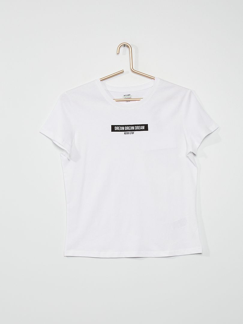 T-shirt 'dream' blanc dream - Kiabi