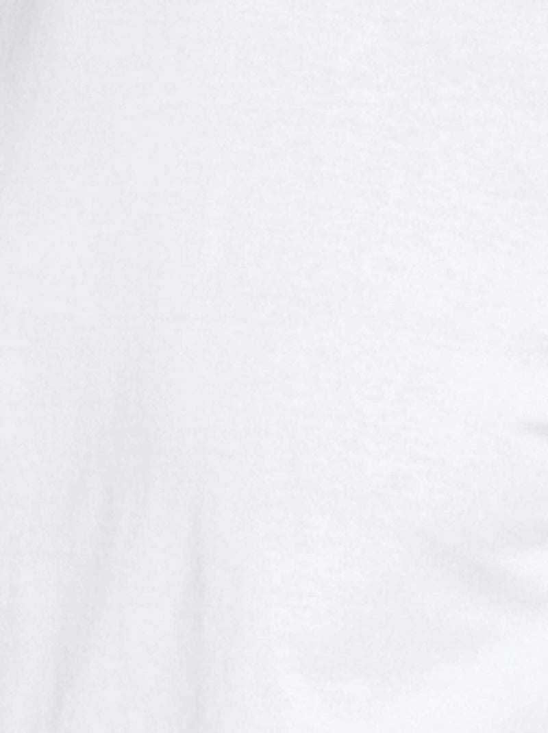 T-shirt droit en jersey uni Blanc - Kiabi
