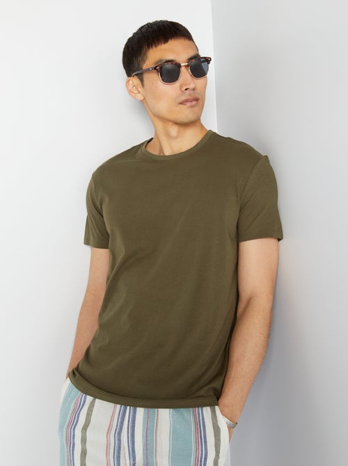 T-shirt droit en jersey uni - Kiabi