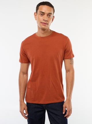 T-shirt droit en jersey uni