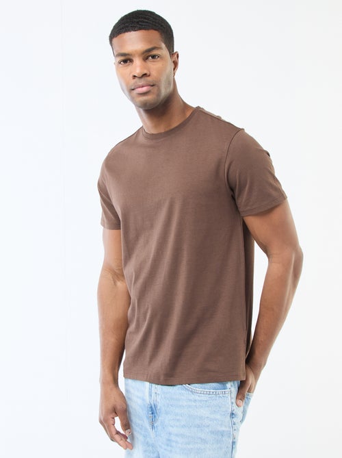 T-shirt droit en jersey uni - Kiabi
