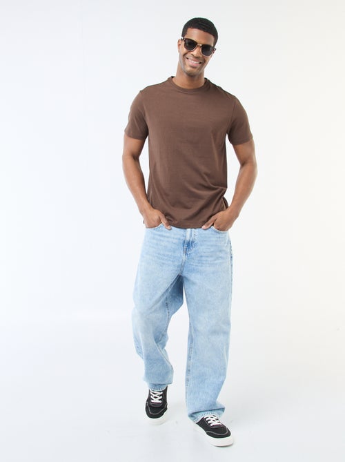 T-shirt droit en jersey uni - Kiabi