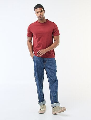 T-shirt droit en jersey uni