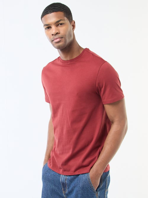 T-shirt droit en jersey uni - Kiabi