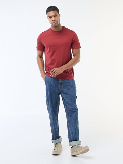 T-shirt droit en jersey uni - Kiabi