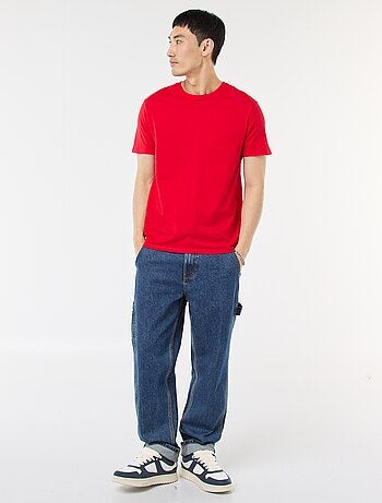 T-shirt droit en jersey uni