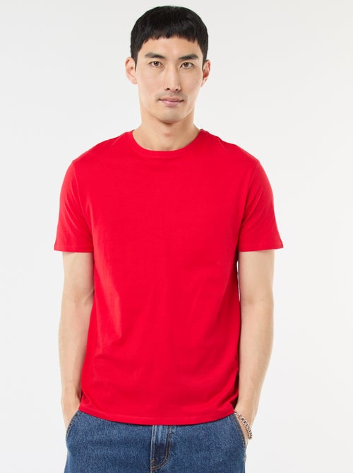 T-shirt droit en jersey uni - Kiabi