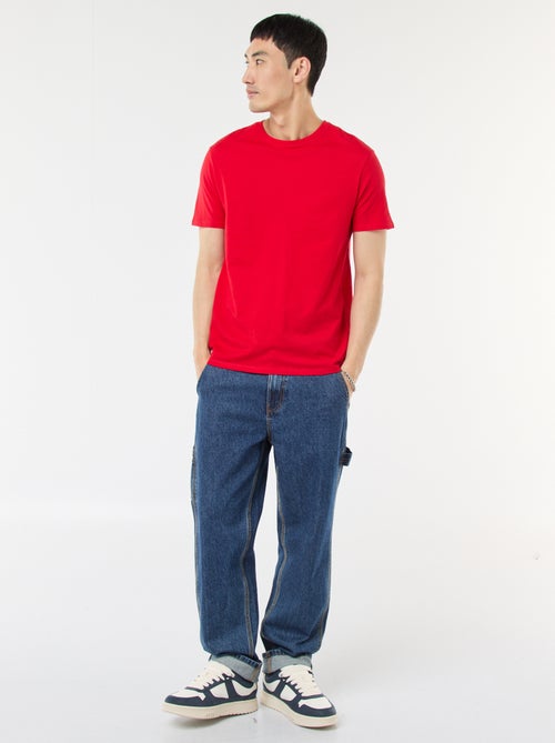 T-shirt droit en jersey uni - Kiabi