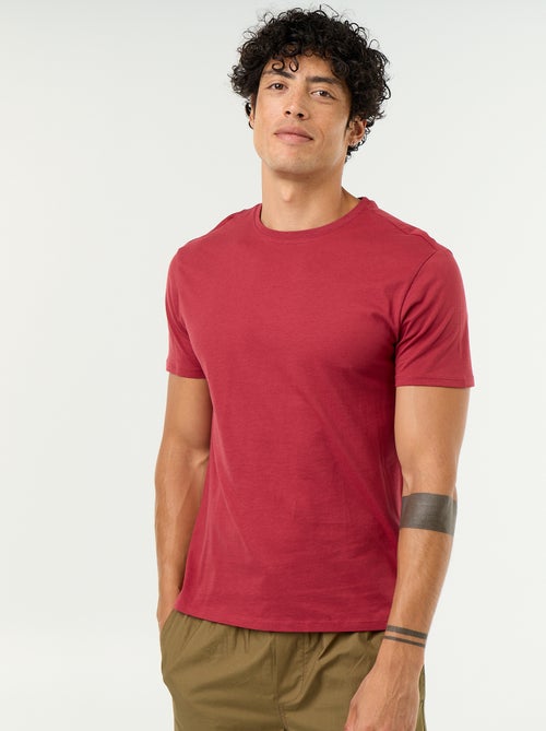 T-shirt droit en jersey uni - Kiabi