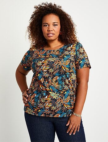 T-shirt droit long manches courtes