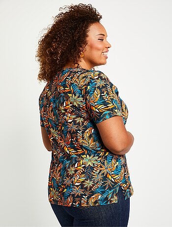 T-shirt droit long manches courtes