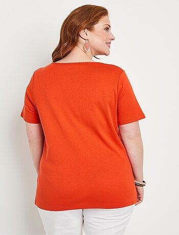 T-shirt droit long manches courtes