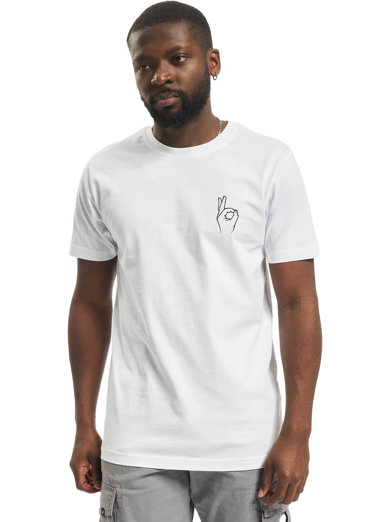 T-shirt easy sign - mister tee Blanc - Kiabi