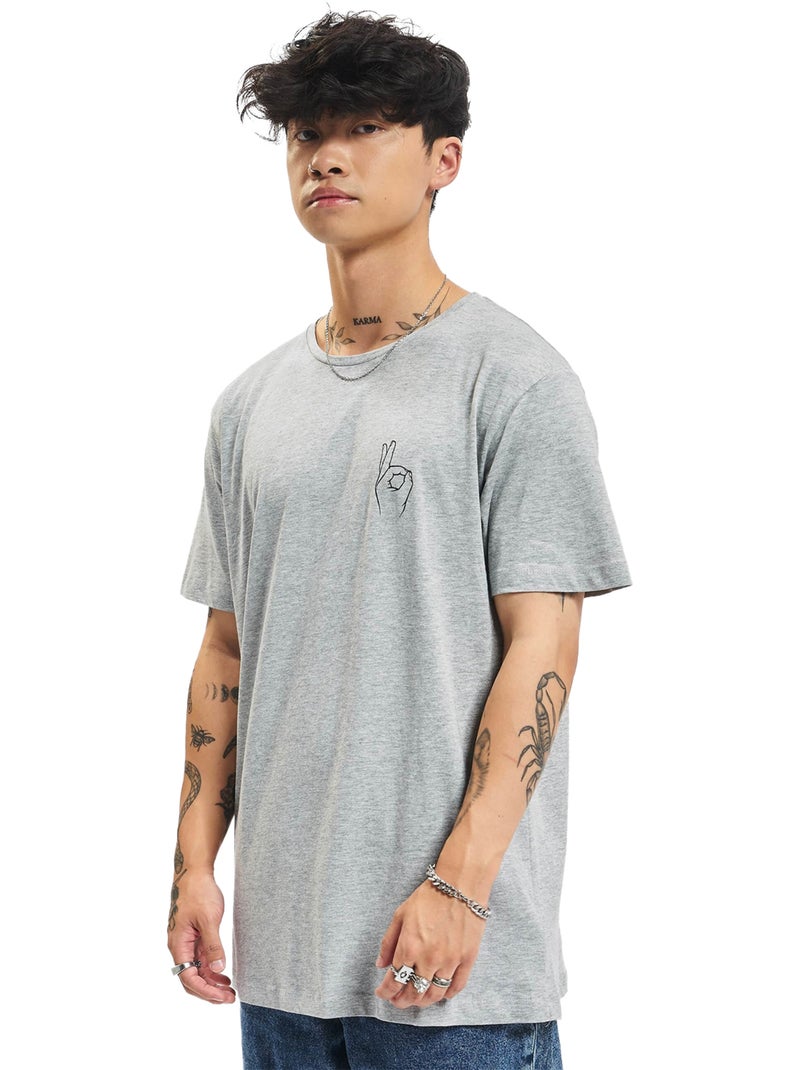 T-shirt easy sign - mister tee Gris chiné - Kiabi
