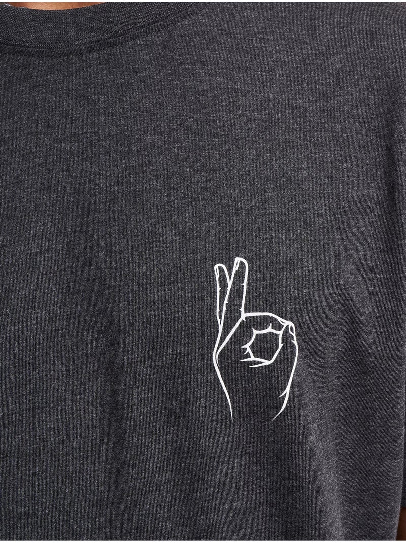 T-shirt easy sign - mister tee Gris Gris anthracite - Kiabi