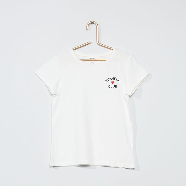 t shirt blanc fille