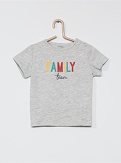 T-shirt 'éco-conception' imprimé 'bonheur club' - Kiabi