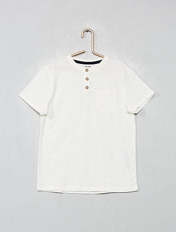 T-shirt éco-conçu col tunisien