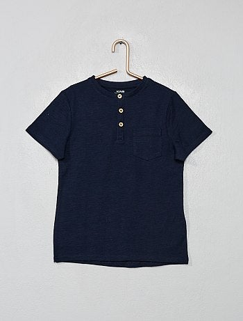 T-shirt éco-conçu col tunisien