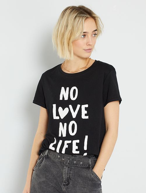 T-shirt éco-conçu message                                                                                                                                                                                                                                                                                                                                                                                                                                                                                         noir 
