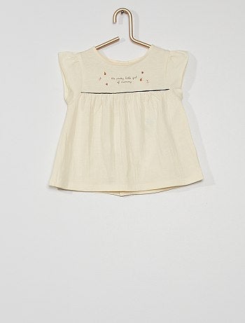 T-shirt éco-conçue en maille gaufrée