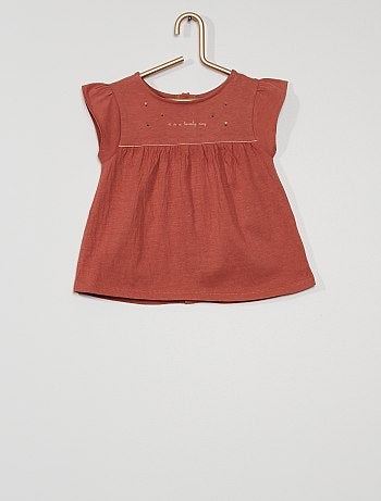 T-shirt éco-conçue en maille gaufrée