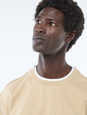 T-shirt effet 2-en-1 à manches courtes