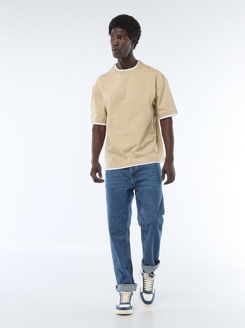 T-shirt effet 2-en-1 à manches courtes - Kiabi